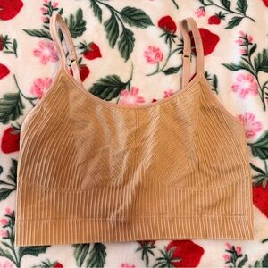 Aerie Ribbed Beige Bralette